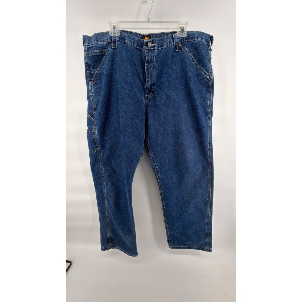 Lee Men's Carpenter Jeans 42x30 Blue Wash Denim Utility Workwear Big & Tall